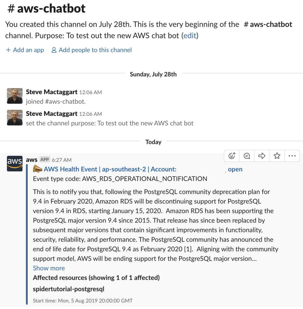 aws chatbot documentation