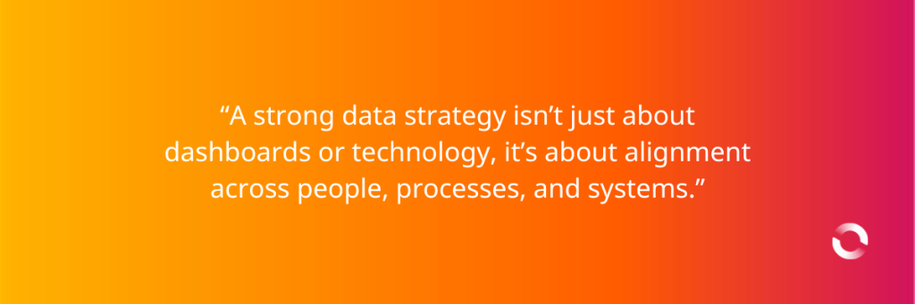 “A strong data strategy isn’t just about dashboards or technology, it’s about alignment across people, processes, and systems.” - Data Strategy Diagnostic